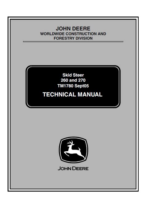 john deere 260 skid steer technical manual|john deere 260 owners manual.